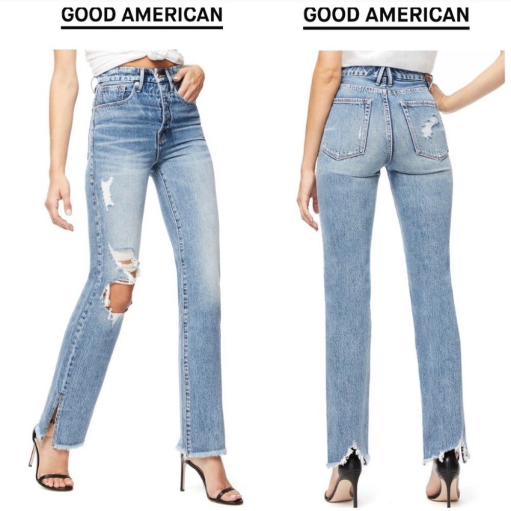 NWT Good American Good Boy Jeans 4/27